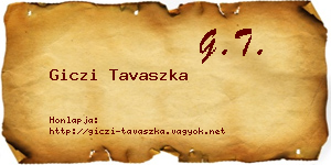 Giczi Tavaszka névjegykártya